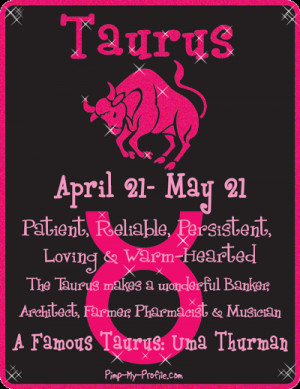 Black And Pink Taurus Sign Picture
