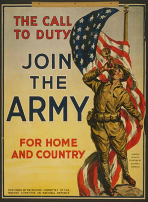 The World War I posters were a call to duty