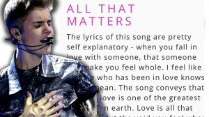 Justin Bieber “ALL THAT MATTERS” Lyric Breakdown News