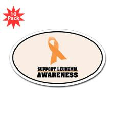 Leukemia Awareness Oval Sticker (10 pk) for
