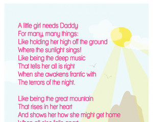 little girl needs Daddy quote pri ntable pdf instant download New Dad ...