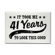 Happy 41st Birthday Magnets | Happy 41st Birthday Refrigerator Magnets