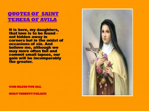 QUOTES OF SAINT TERESA OF AVILA -27-08-2012