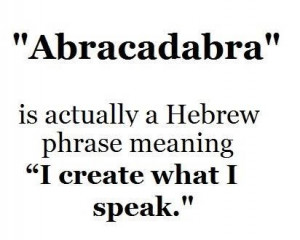 from Aramaic, precursor to Hebrew. The Aramaic is 