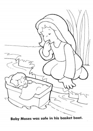 Baby Moses Coloring Page...
