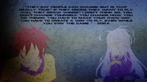 ... anime No Game No Life with Sora on the Left and Shiro on the right