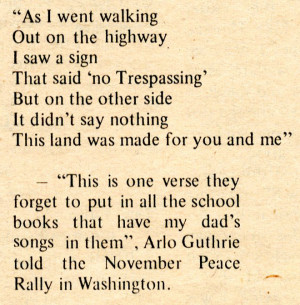 Arlo Guthrie speaks on the Woody Guthrie whitewash.
