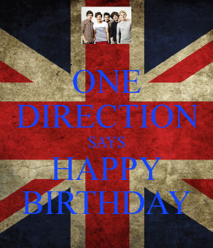 One Direction Saying Happy Birthday