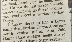 Furkan Derya’ Joke In Newspaper ISIS Article