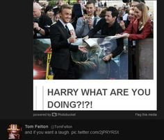 Harry what are you doing!? Tom Felton posted this on twitter. I love ...