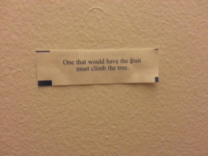 ... quote from a fortune cookie i ve had this little fortune telling strip