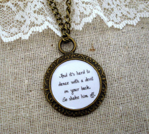Florence and the Machine Shake it Out Inspired Lyrical Quote Necklace ...