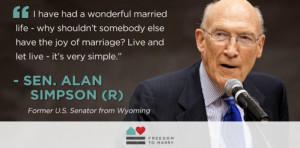 ... Alan Simpson Expresses Support For Gay Marriage: 'Live And Let Live