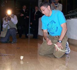 Ashrita Furman recently set a Guiness Record for spinning a top ...