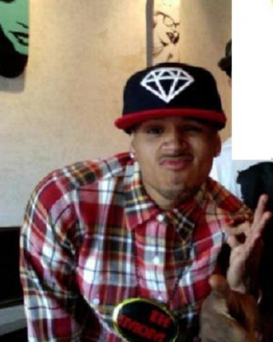 Chris Brown wearing a Diamond (Jewel Programming) hat with checkered ...