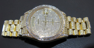 Quavo’s watch, made by Rolex, got 50 carats of diamonds in it