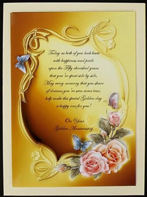 Golden Wedding Anniversary Wishes on Craftsuprint designed by Sue ...