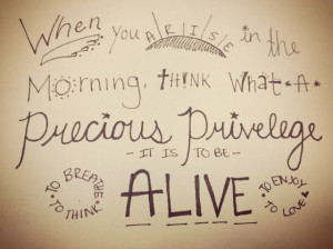 When you arise in the morning... Marcus Aurelius Quote