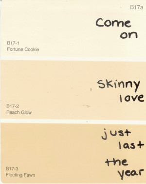 mine bon iver handwriting skinny love paint swatch
