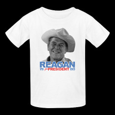 reagan 1980 president kids shirts designed by zerotees