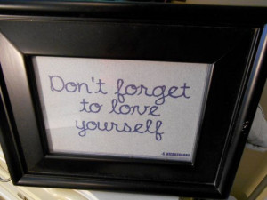 Quote cardstock Don't forget to love yourself by savannahPcards