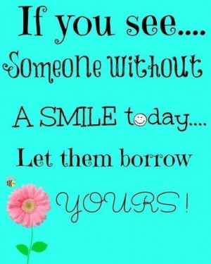 Smile quote via Living Life at www.Facebook.com/LivingLife2TheFull