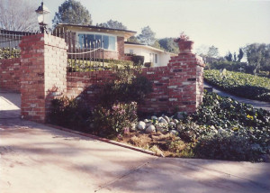 Masonry Brick Wall with Columns