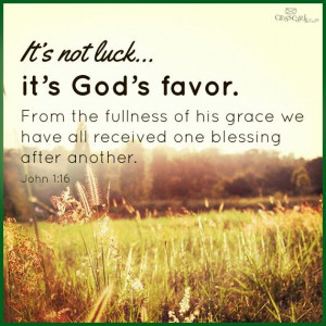 God's favor