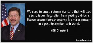 We need to enact a strong standard that will stop a terrorist or ...