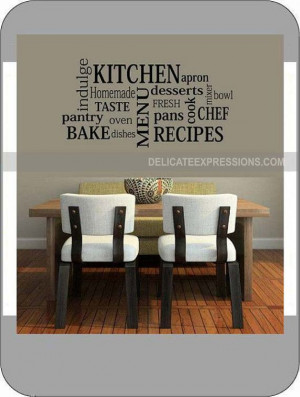 Kitchen Subway Art - Vinyl Wall Art Lettering, Quotes, Decals by ...