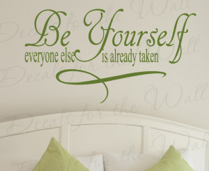 Decal Quote Sticker Vinyl Art Lettering Saying Large Just Be Yourself ...