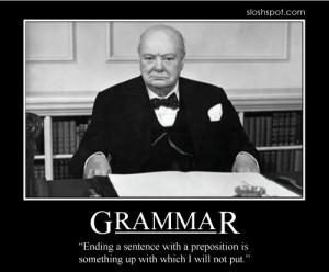 Winston Churchill on Grammar