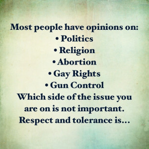 quote ~ Respect and Tolerance