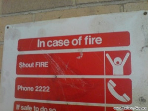 In case of fire - The Funny Blog