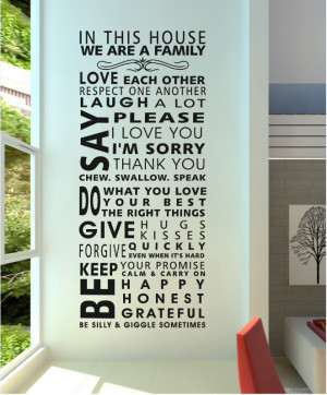 Famous English family rules/quotes/saying/words 