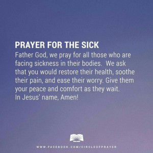 Prayer for the sick