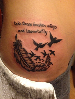 Take these broken wings and learn to fly. #tattoo #thebeatles #quotes ...