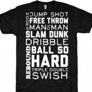 Basketball Typographic (Dark)-Unisex Athletic Black T-Shirt More