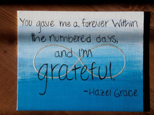 ... - Fandom - Fan Art - Quote - Hazel Grace - Canvas on Etsy, $15.00