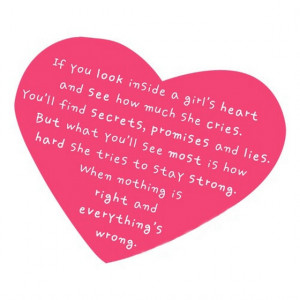 If you look inside a girls heart and see