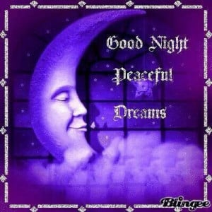 Purple Good Night Peaceful dreams