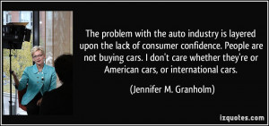 The problem with the auto industry is layered upon the lack of ...