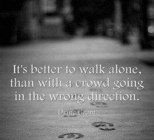 to stand firm for our beliefs, even if by so doing we must stand ...