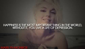 Nice Celebrity Quote By Maril Yn Monroe~ Happiness is the most ...