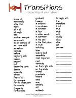Quotes Transition Words ~ Transition Words/Phrases on Pinterest