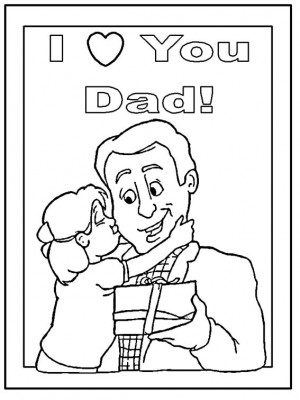 Fathers day coloring pages, free printable fathers day cards