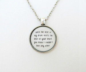 Young the giant crystallized inspired lyrical quote pendant necklace ...