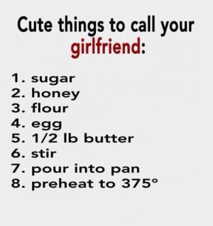 Cute things to call your girlfriend