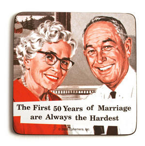 Cool coaster - The first 50 years of marriage - COASTERS - Pink Cat