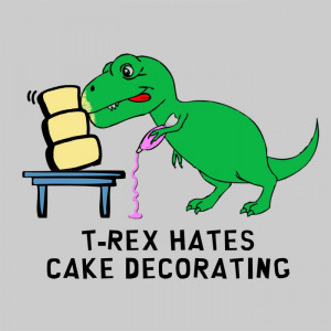 Home T-Shirts & Hoodies T-Rex Hates Cake Decorating